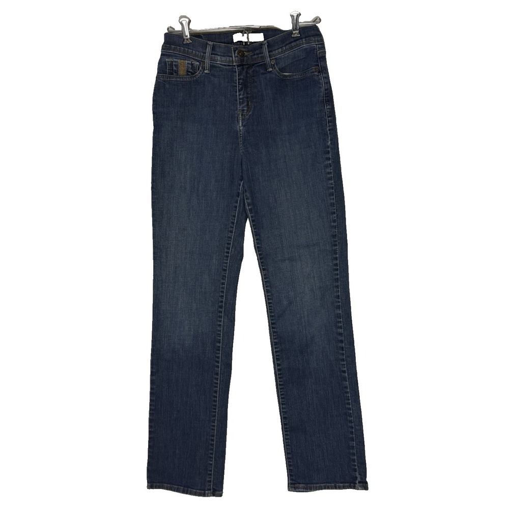 Levi's Womens 512 Straight Leg Jeans Blue Pockets Dark Wash Denim 28